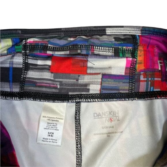 Danskin Y2K Multi Colored Mid Calf High Rise Active Wear Leggings - Picture 9 of 12